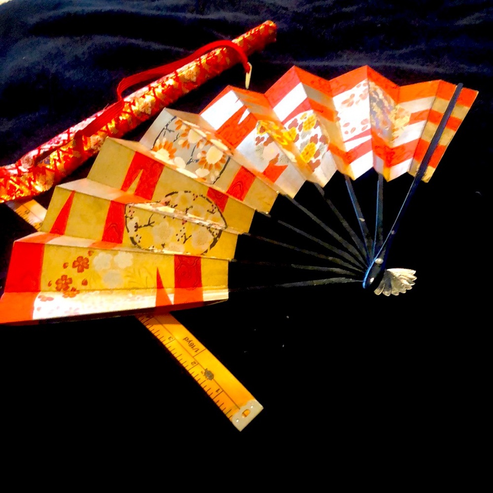 fan with matching case